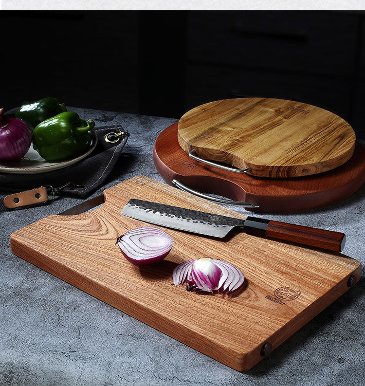 日本进口乌檀木整木砧板菜板实木板切家用厨房抗菌防霉 方形