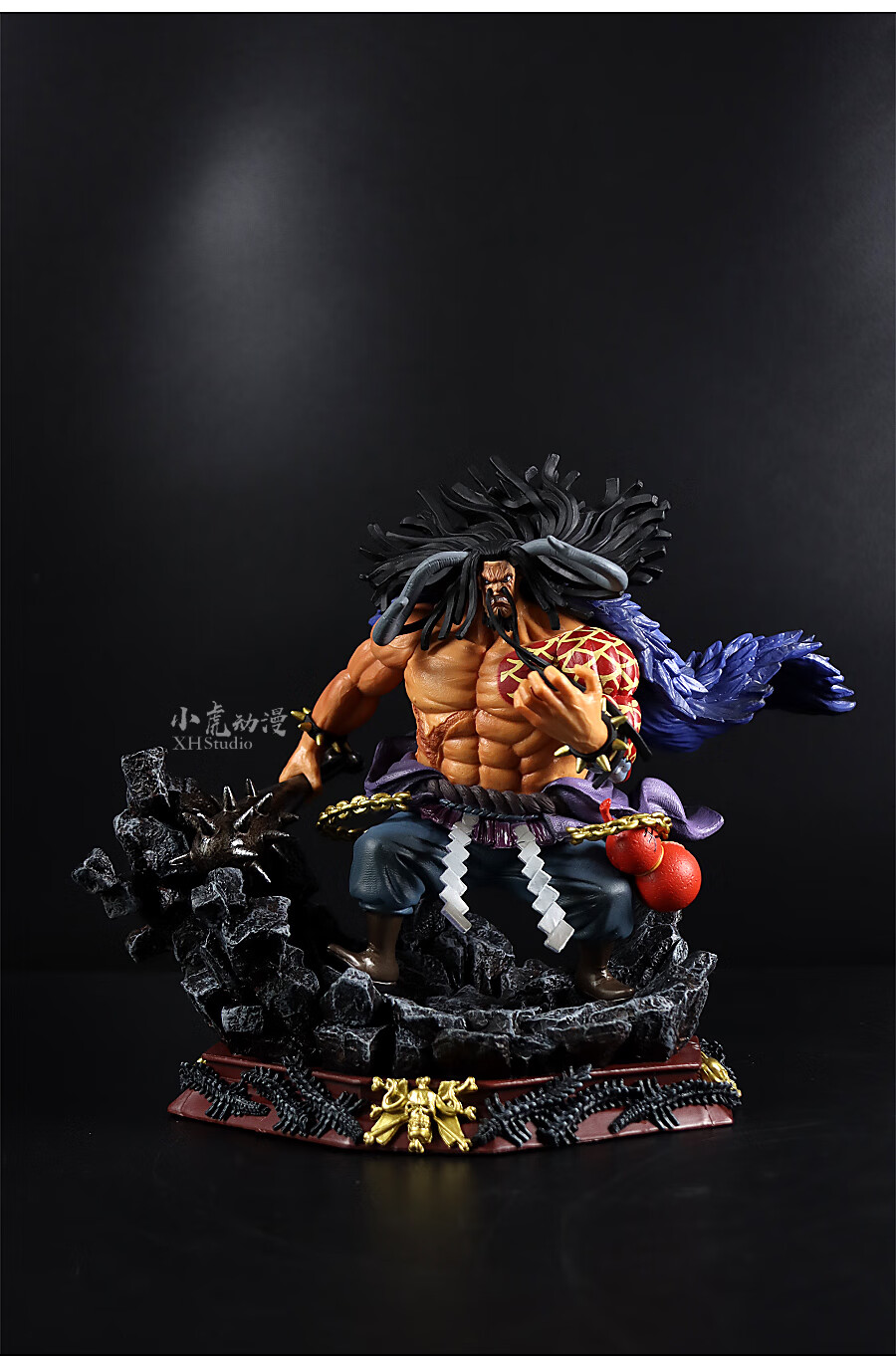 凯多手办大型海贼王黑珍珠凯多豪华百兽巨龙场景超大手办雕像模型摆件