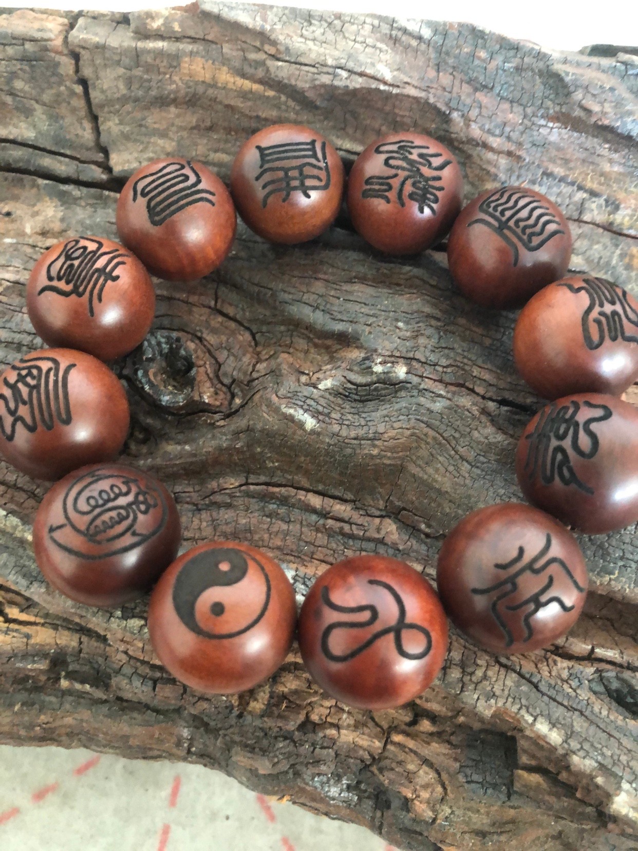 宾 昔精品 雷击枣木 流珠 手串 文玩 光面 15mm【图片 价格 品牌 报价