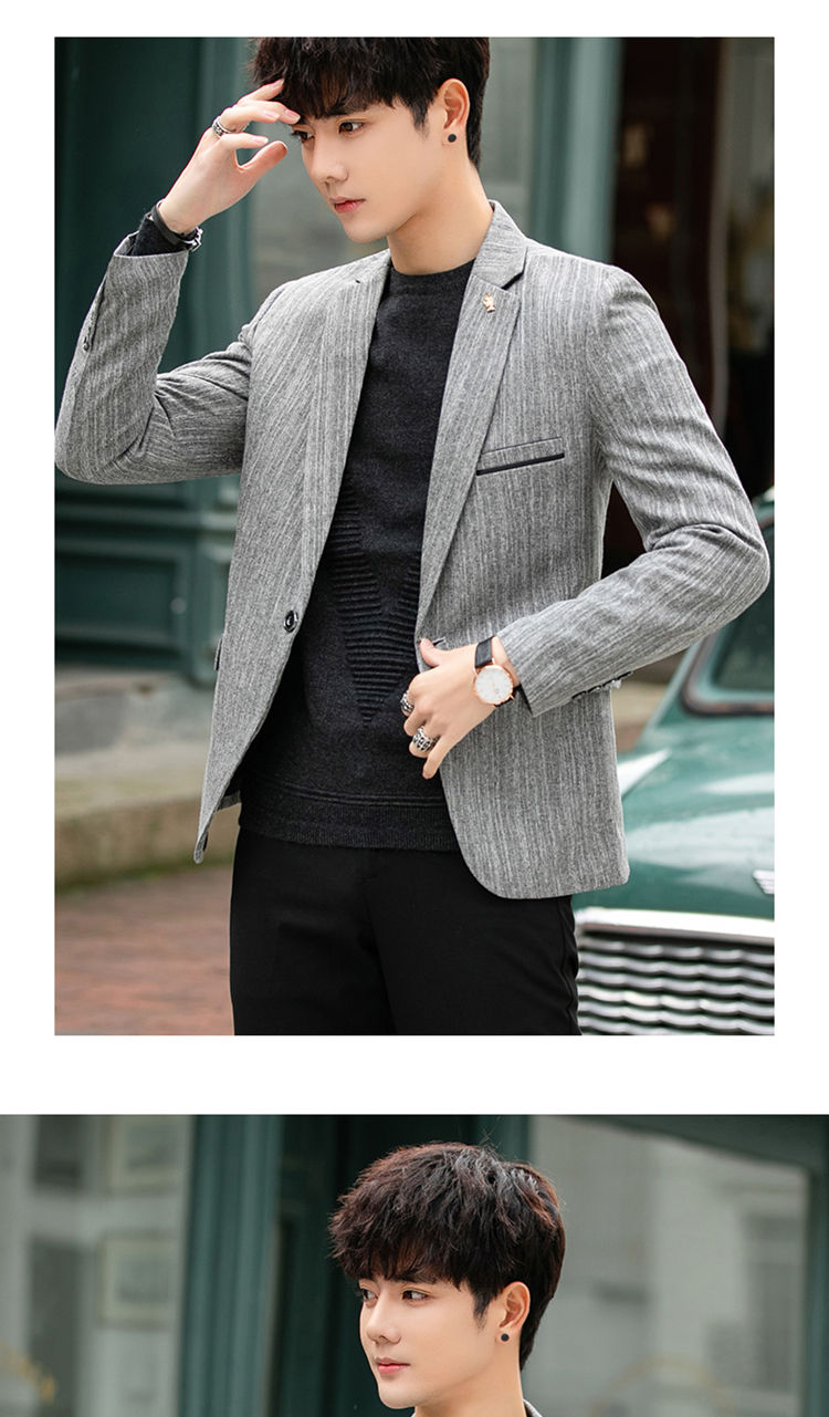 西装小码男生休闲xs韩版s潮流瘦小个子外套155修身瘦版小西服简约