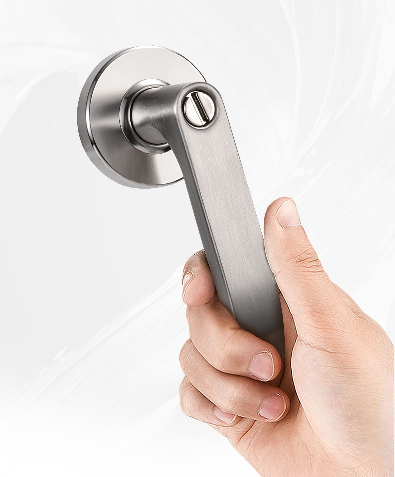 不锈钢三杆式执手锁替换球形锁卧室卫生间门锁房门锁通用型无钥匙