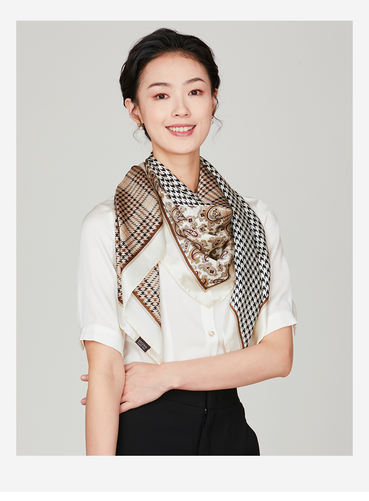 丝帛瑞尔大方巾丝巾女士四季通用款真丝缎面围巾礼盒装送妈妈外搭披肩