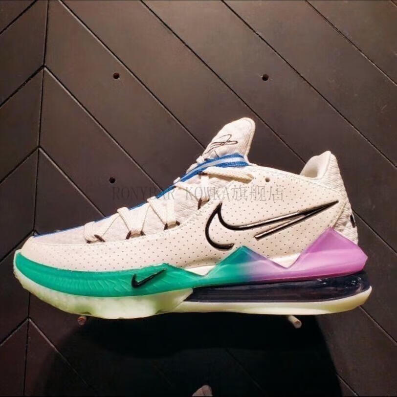 【官方旗舰店】詹姆斯17代low篮球鞋男全大灌篮夜光防滑耐磨气垫低帮