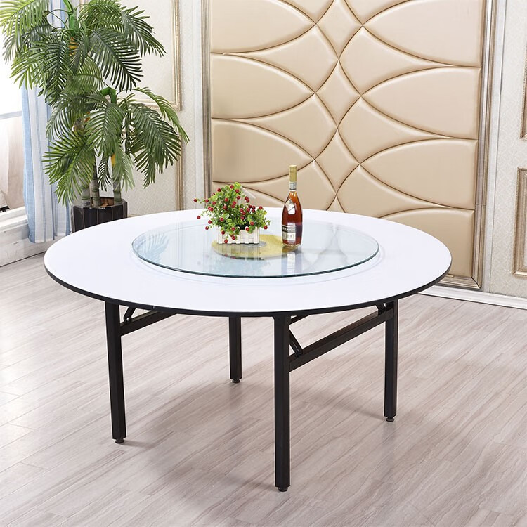 缦宛木 酒店大圆桌桌面 饭店包厢大圆餐桌酒店10人15人20人圆桌面家用