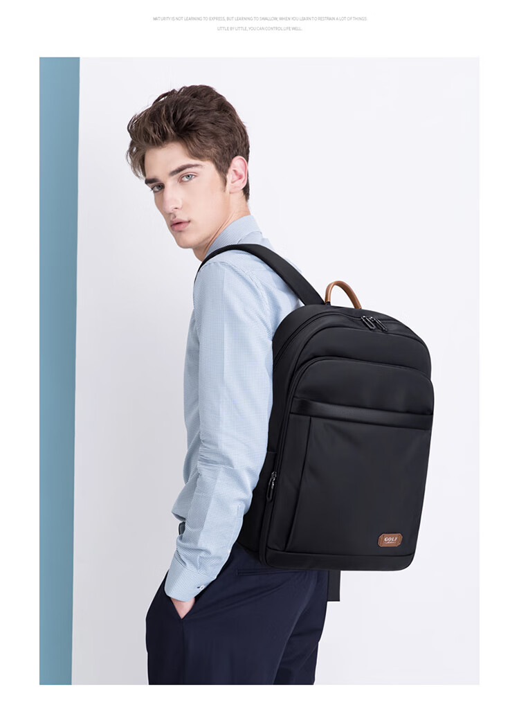 GOLF Laptop Backpack for Men, 15.6/16 Inch Notebook Bag, Contrasting Color Handheld Business Travel Schoolbag 6