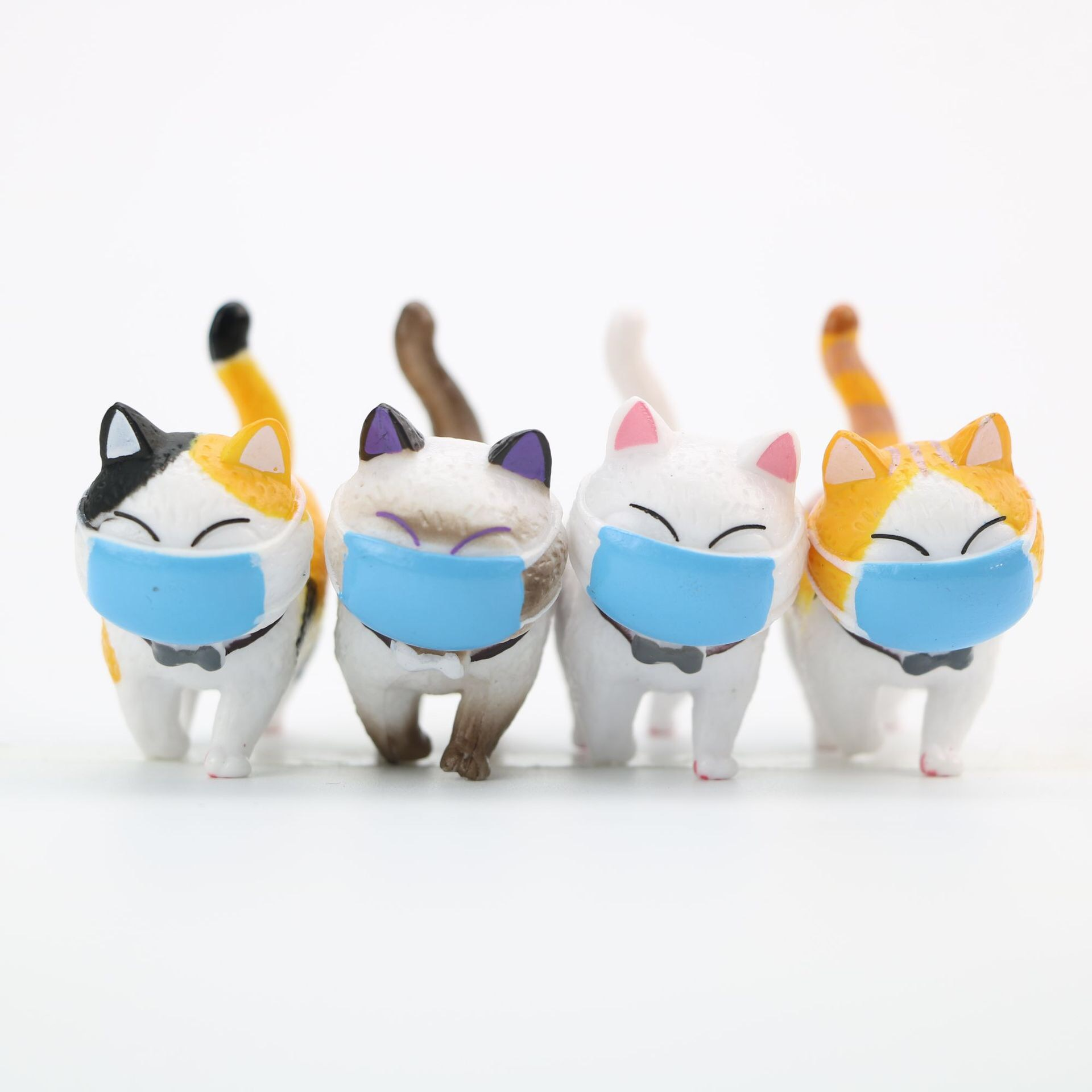 迷你摆件逗猫盲盒盲袋一代三代纹身手办透明炫彩玩具礼物萌 四代炫彩