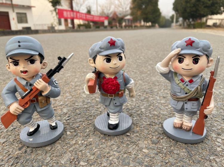 军人手办 红军人娃娃兵哥哥公仔送战友退伍军嫂军恋情侣儿童节礼物