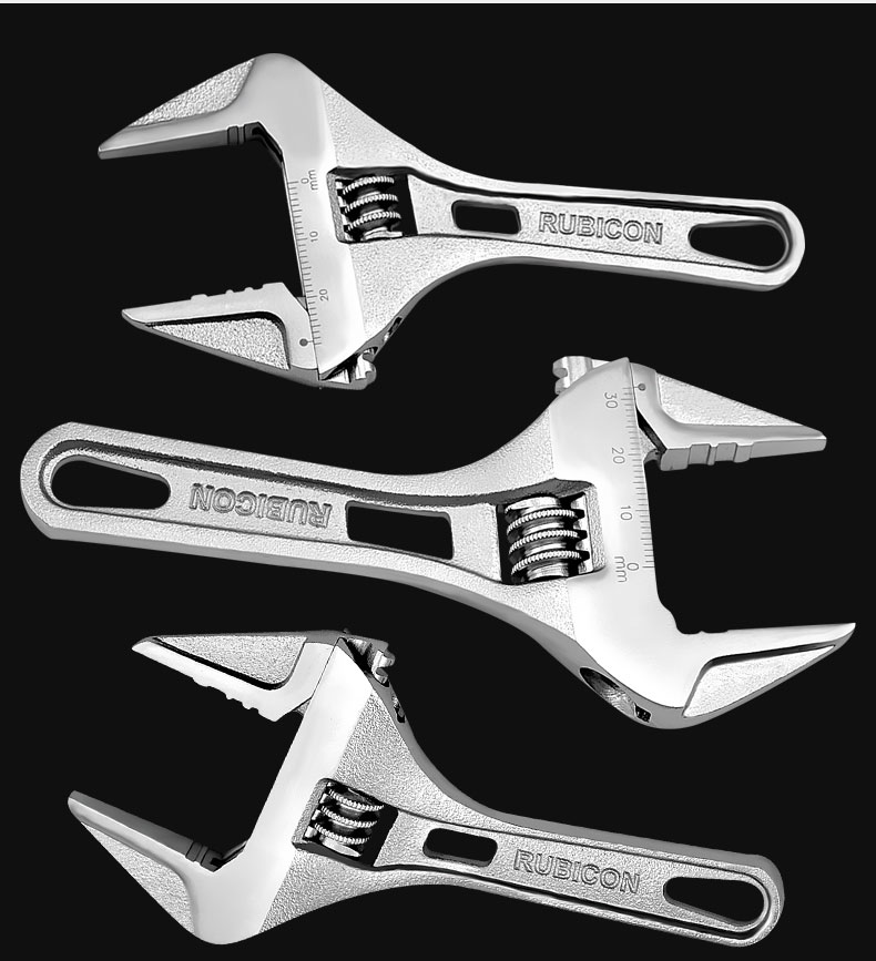 rubicon日本罗宾汉进口卫浴扳手工具多功能短柄大开口活动维修板子