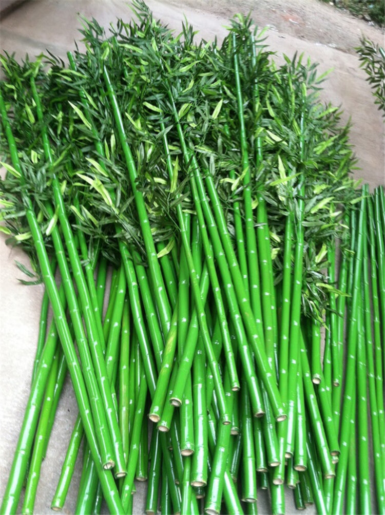 仿真竹子装饰加密塑料假竹子隔断屏风花卉人造竹子仿真竹子装饰客厅