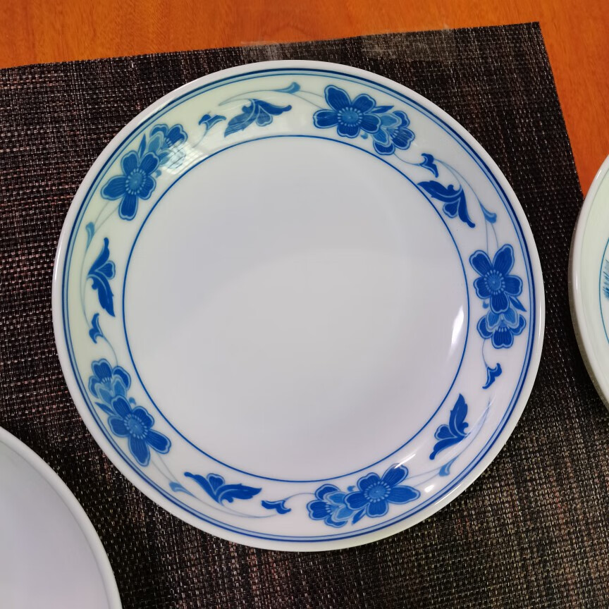 醴陵瓷器 醴陵瓷器 群力釉下五彩群力8寸深盘 环高温瓷20厘米3个sn