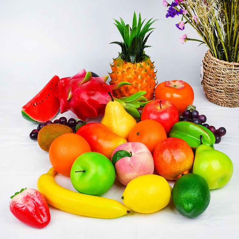 仿真水果蔬菜食物玩具热仿真水果套装道具玩具装饰摆件泡沫假水果蔬菜