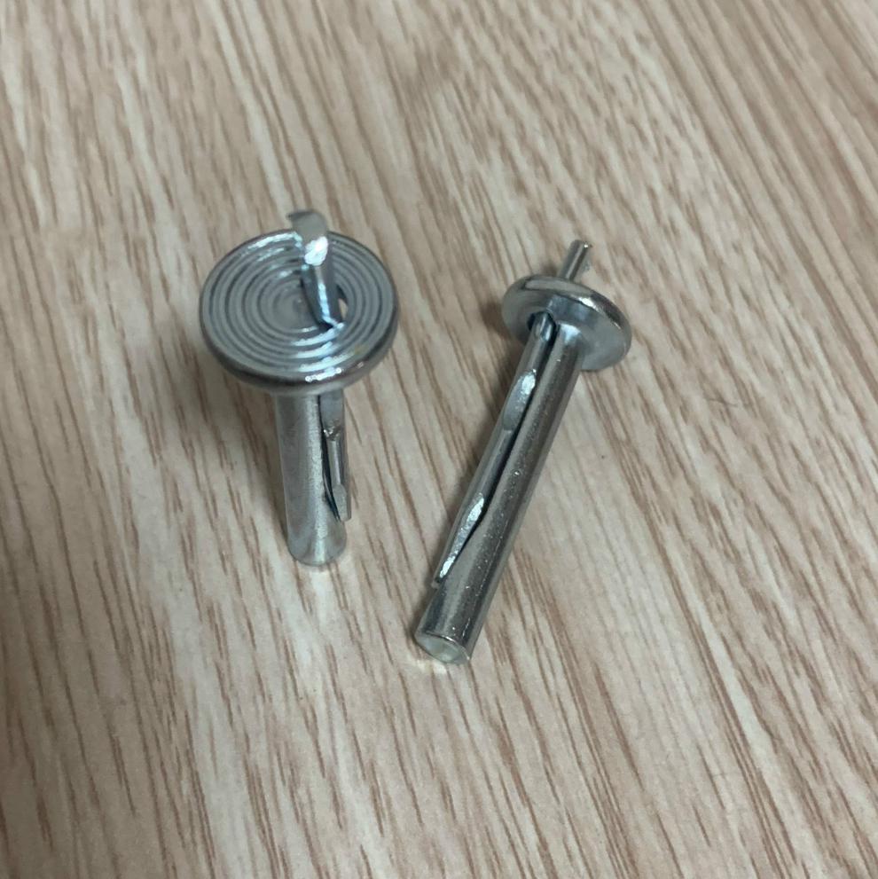 6mm敲钉 门窗护栏吊顶木龙骨吊柜膨胀螺丝 100支 黄色b 6x60x14