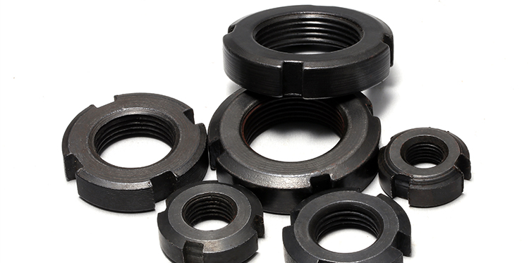 gb812国标圆螺母开槽锁紧螺母止退松锁母四槽螺母并帽m10m300m18152个