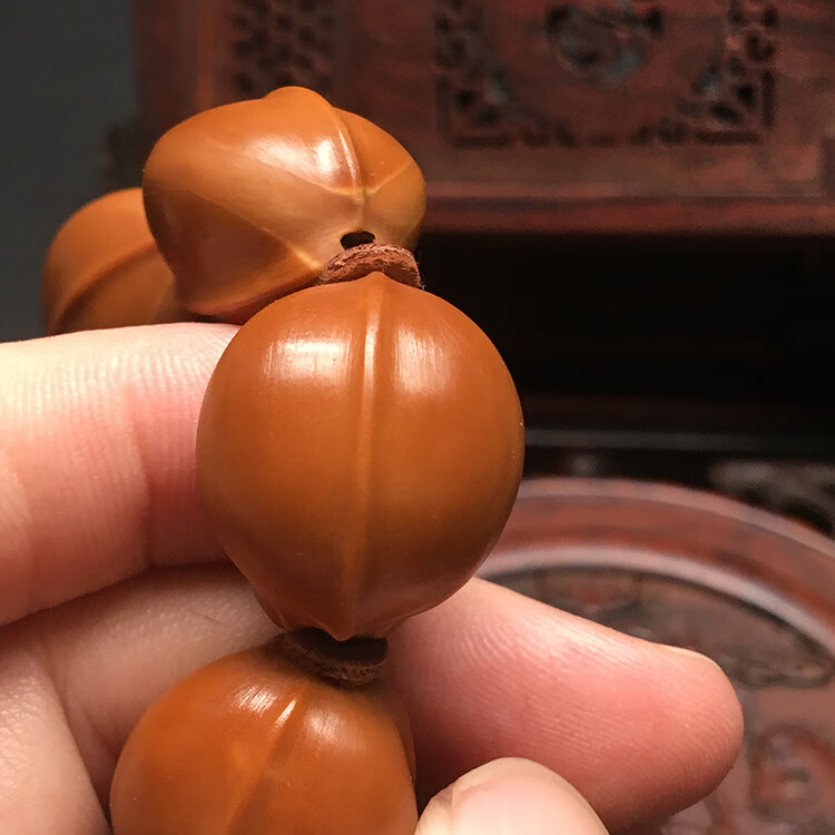 橄榄核手串正宗梅林铁头核橄榄核雕手工梅林铁核鲨鱼背男女款18