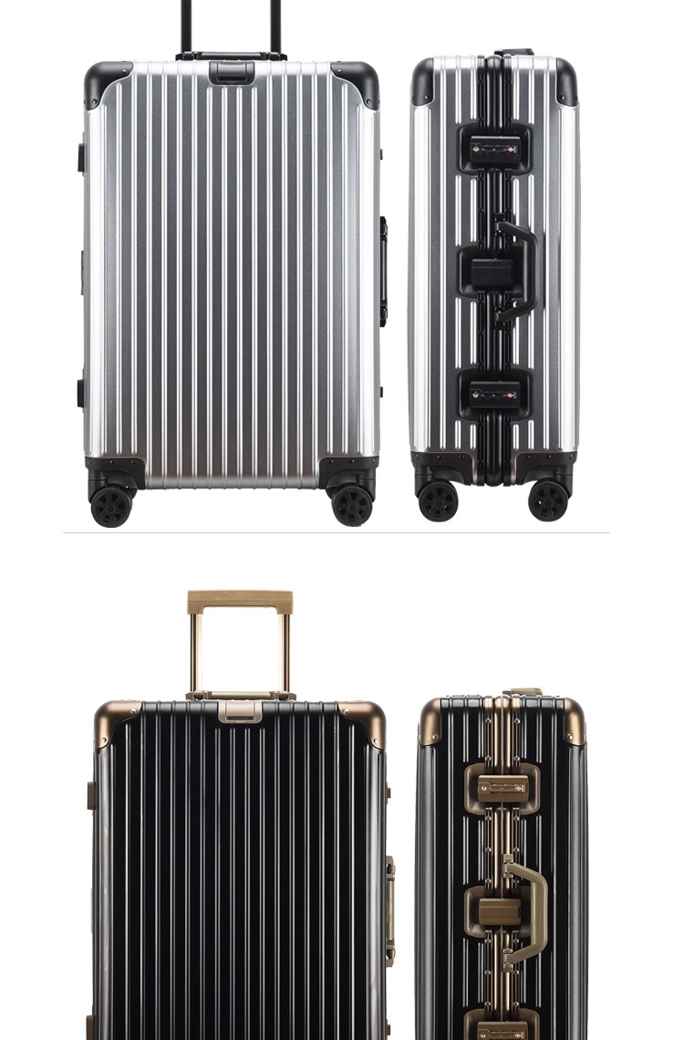 花花公子(playboy)全铝镁合金拉杆箱万向轮行李箱男女24密码登机箱26