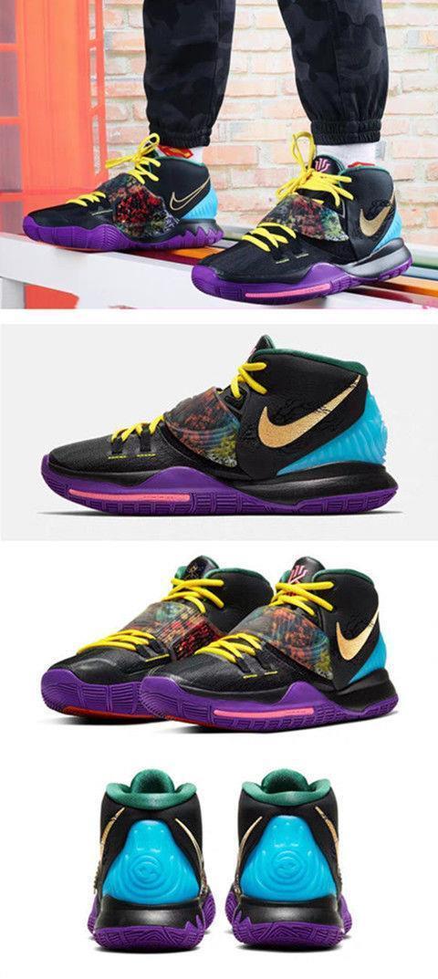 欧文6代篮球鞋城市限定全明星白豹纹清爽蓝中国年黑黄5 4潮莆田工装鞋