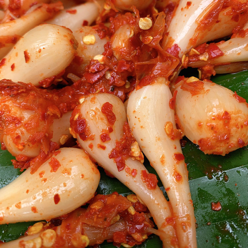 云南特产酸甜藠头农家手工新鲜腌制下饭菜叫头教头泡菜咸菜三瓶500g3