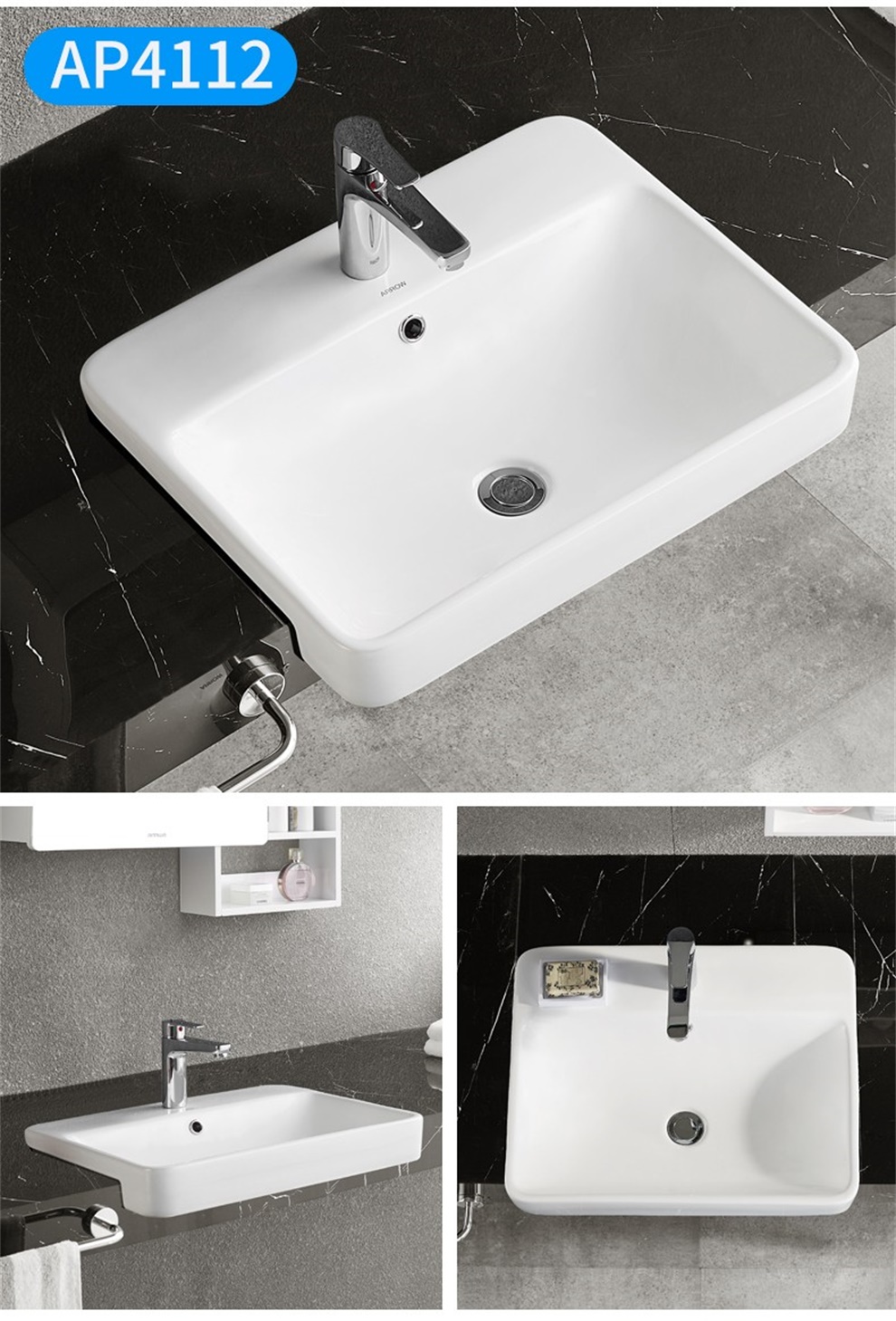 箭牌卫浴arrow陶瓷台上盆洗手洗脸盆卫生间台盆家用面盆圆方形台中盆