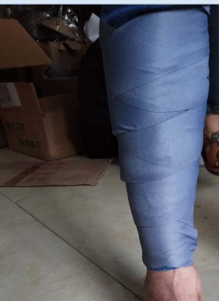 群鹊儿童八路子红军弹力腿套绑腿书包雷锋帽水壶腰带配件 蓝五星书包