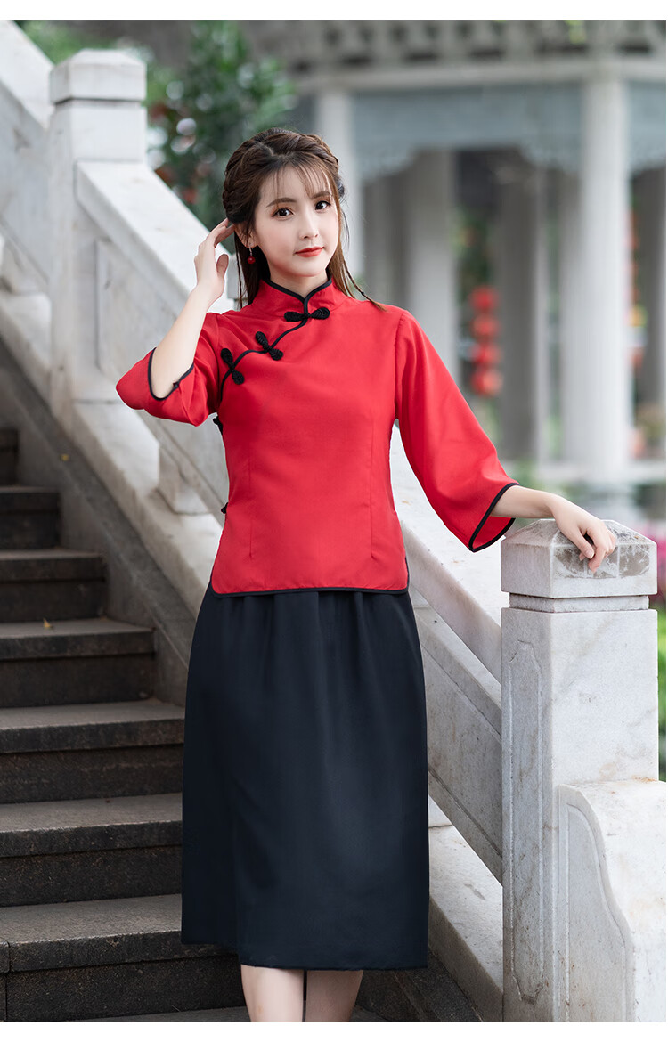 雷立行 民国汉服学生装女五四青年装民国风女装中山装男班服舞台表演