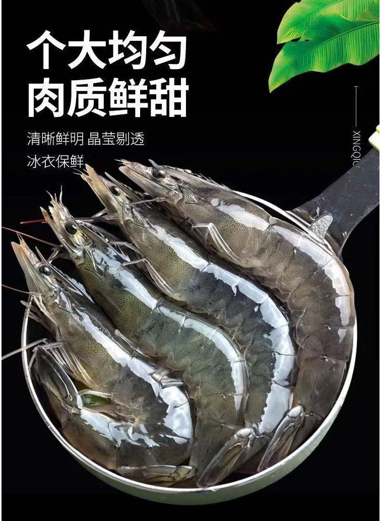 顺丰速运青岛大虾鲜活新鲜批发4斤海鲜水产特大级基围虾对虾无冰坨一