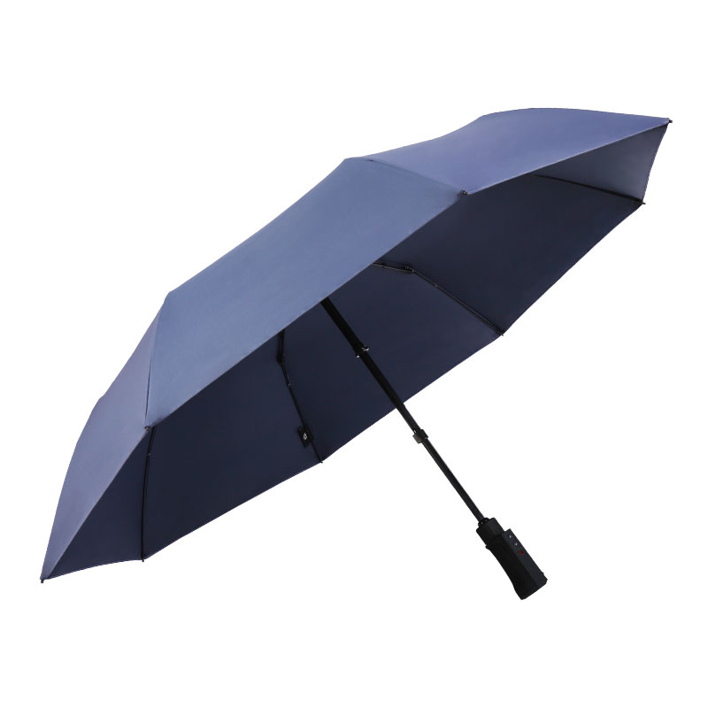 智能电动雨伞男士全自动伞晴雨两用遮阳防晒防紫外线折叠太阳伞女蓝色