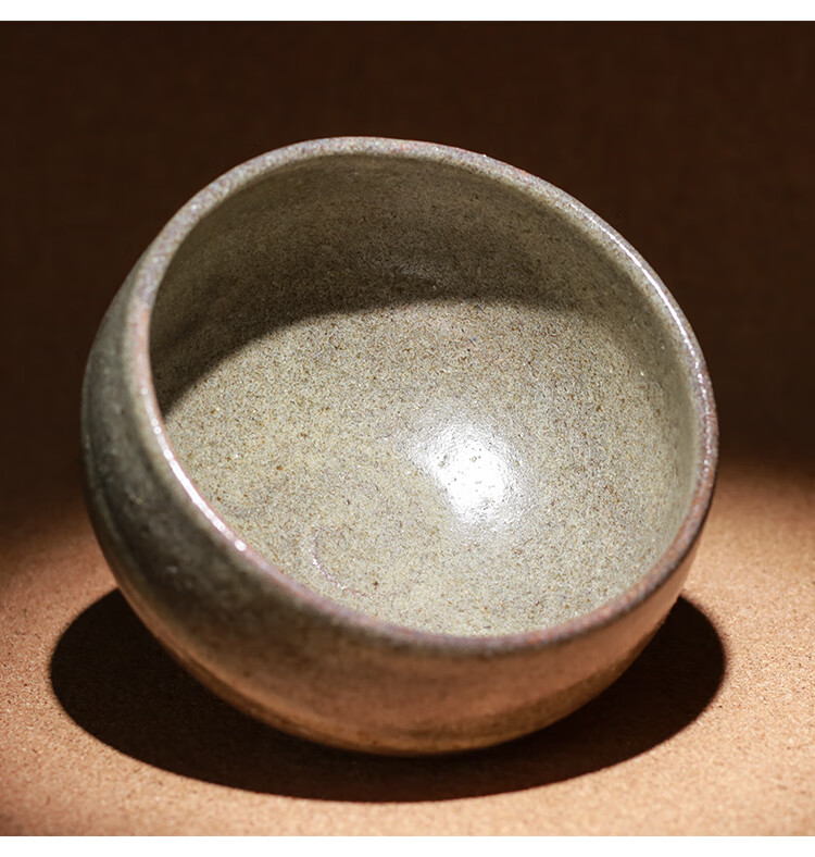 沐享日式手工抹茶碗清水烧乐烧茶具古玩收藏艺术品陶瓷茶碗款3米色碗