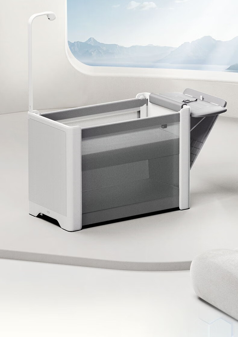 hbr虎贝尔云眸智能婴儿床拼接大床可移动便携护理台可折叠宝宝床 云眸