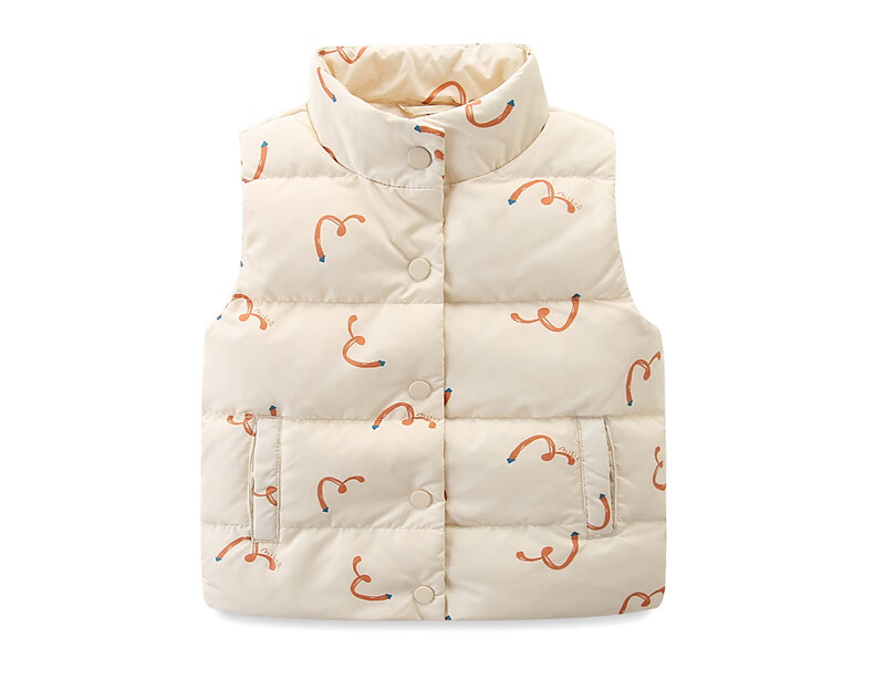 米乐熊男女宝宝外出羽绒马甲03岁婴儿衣服冬季绿色110cm