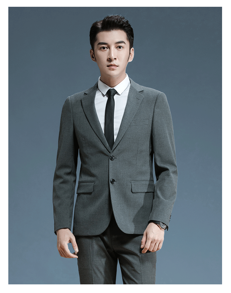 sidisen西服套装男士商务正装修身职业小西装韩版结婚新郎帅气三件套