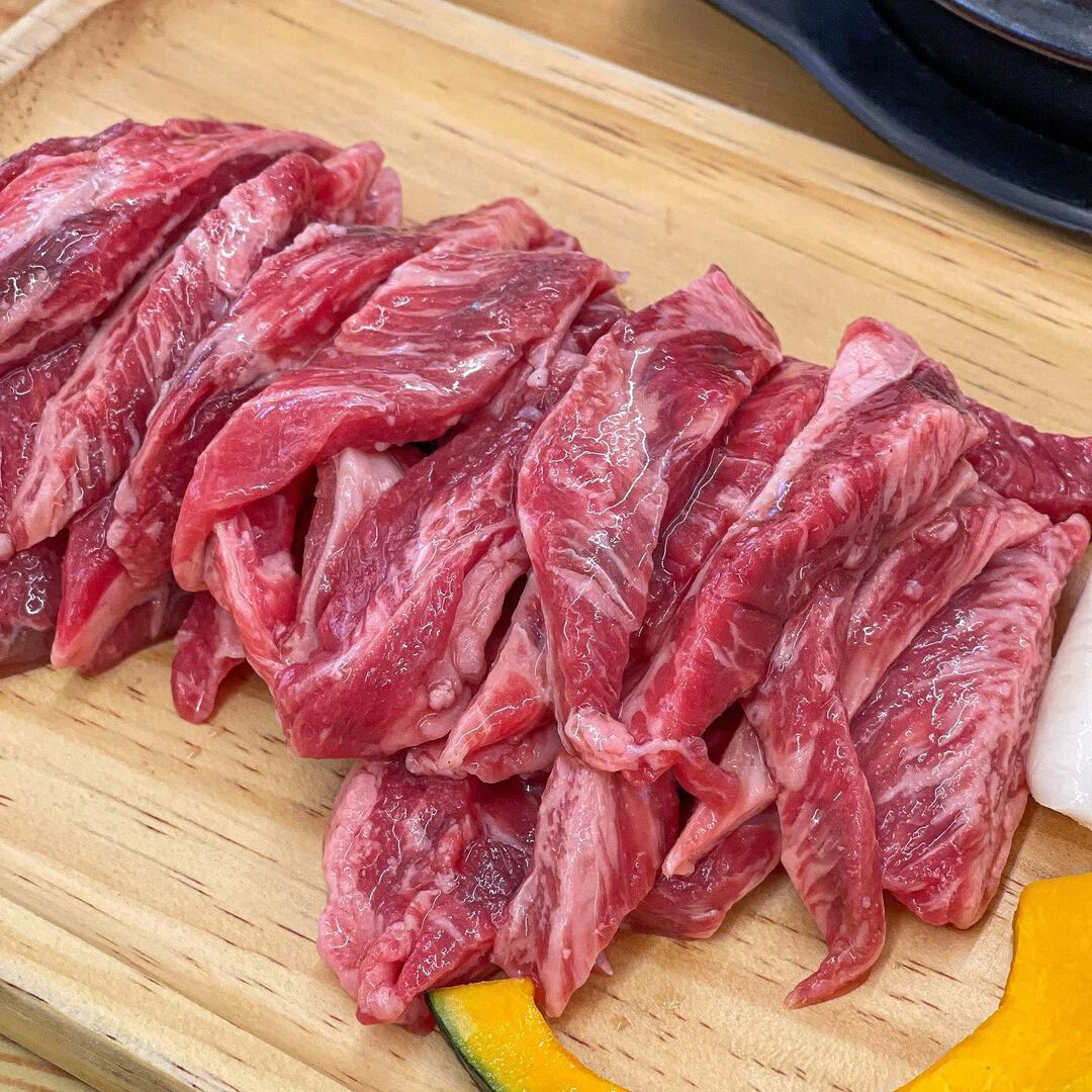 秒发5斤国产无骨安格斯黑牛奶香雪花牛肋条烧烤烤肉清真烤肉橙伯乐