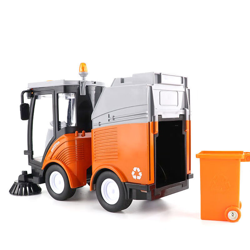 定制遥控垃圾车玩具扫地车儿童玩具车讲故事环卫道路清洁扫地机带垃圾