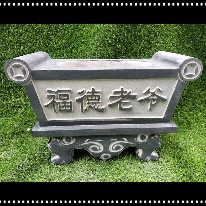 石雕香炉摆件天然青石香炉整块石头雕刻无粘家用寺庙烧香佛堂墓地炉鼎