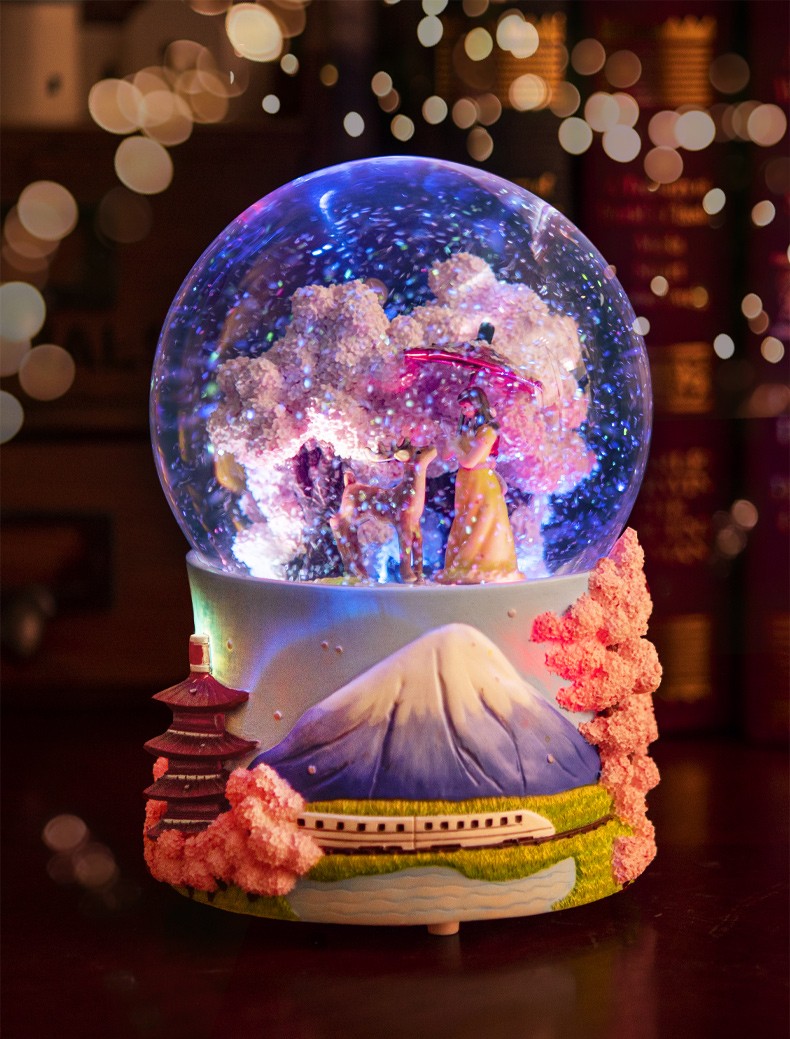 法条先生水晶球音乐盒八音盒旋转蓝牙梦幻创意生日礼物女生送女友女孩