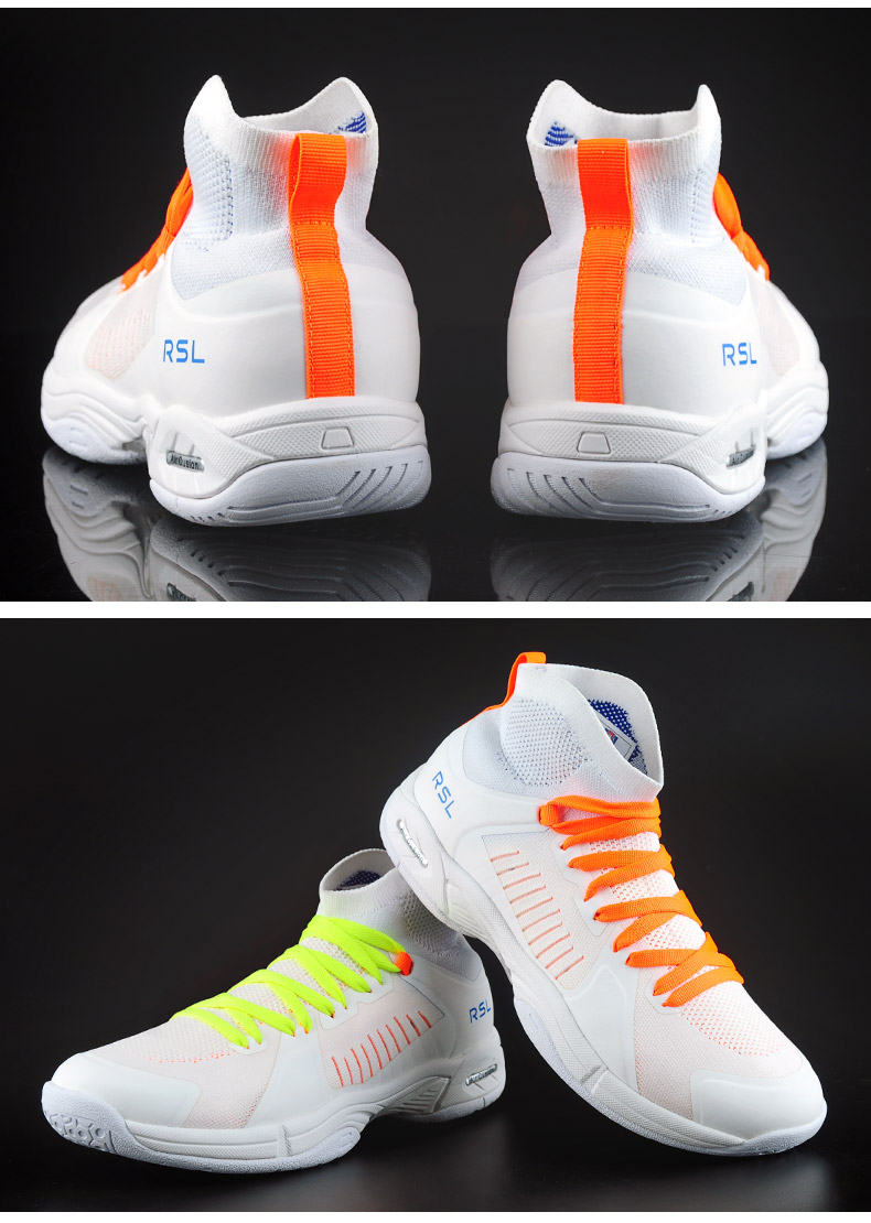 亚狮龙rsl羽毛球鞋男女款运动鞋防滑减震耐磨高帮rs0121rs0121白色45