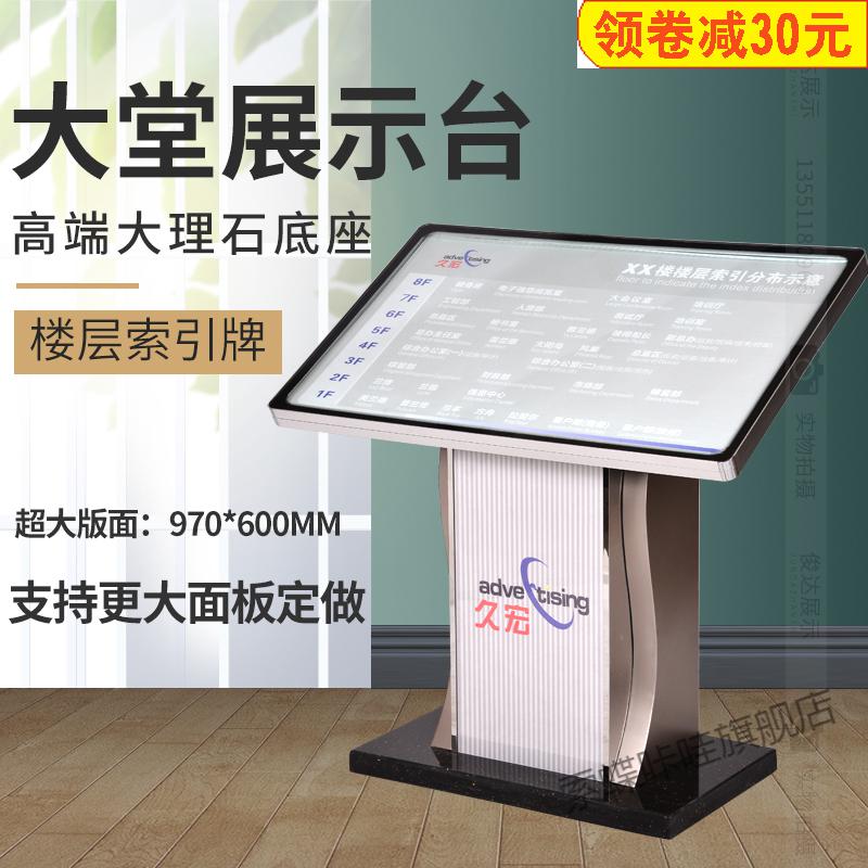 落地立式导视牌指示牌楼层导向牌科室牌总平图展示索引台引导牌q19不