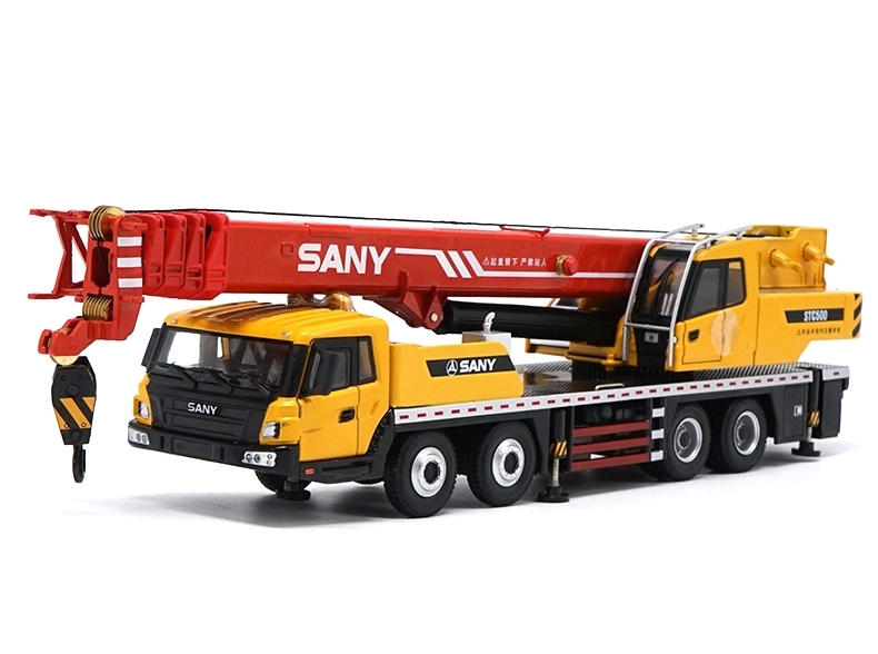 万代1:43sany三一重工src550 stc500 50 55吨越野起重机 吊车模型 src