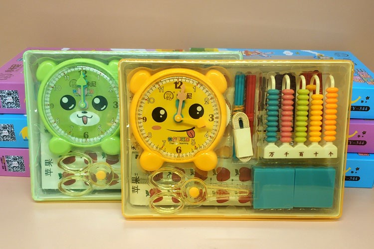 玟书小学三年级上册数学学具人教版教材同步学具盒多功能套装教具男孩