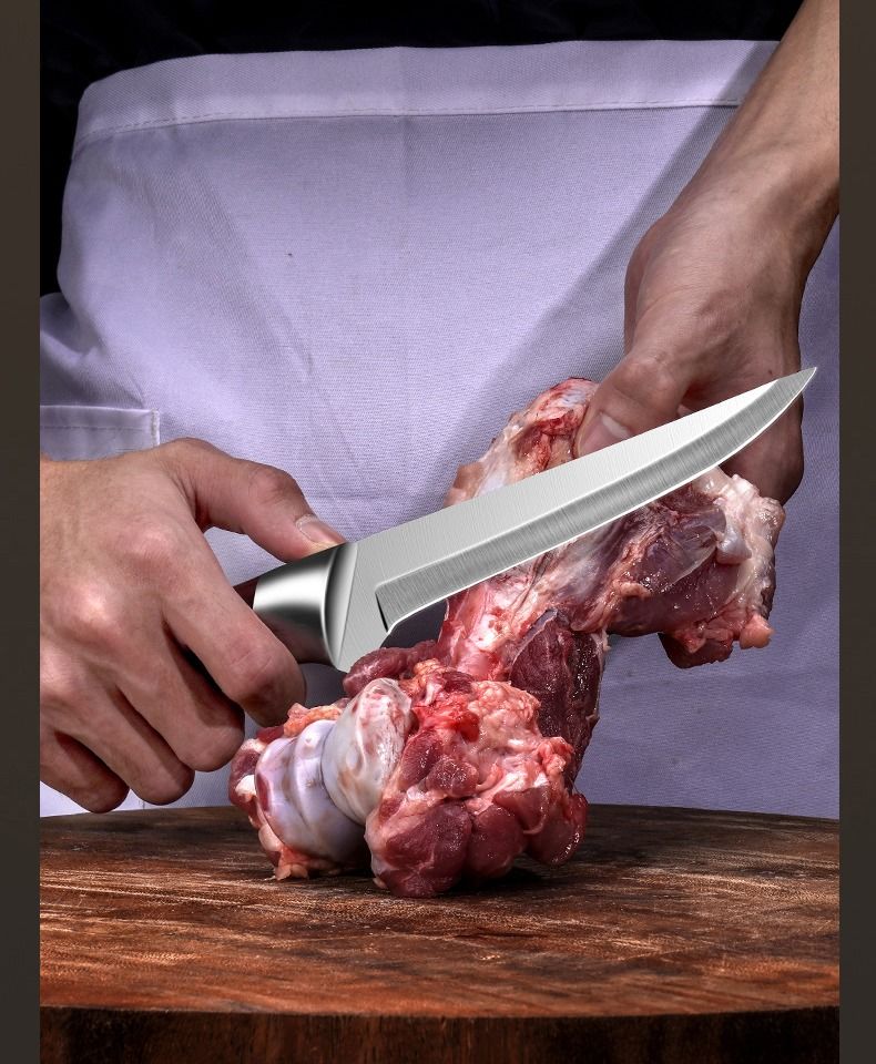 剔骨手工锻打分割小切肉杀猪羊牛锋利剥皮肉联厂屠宰专用具银头分割