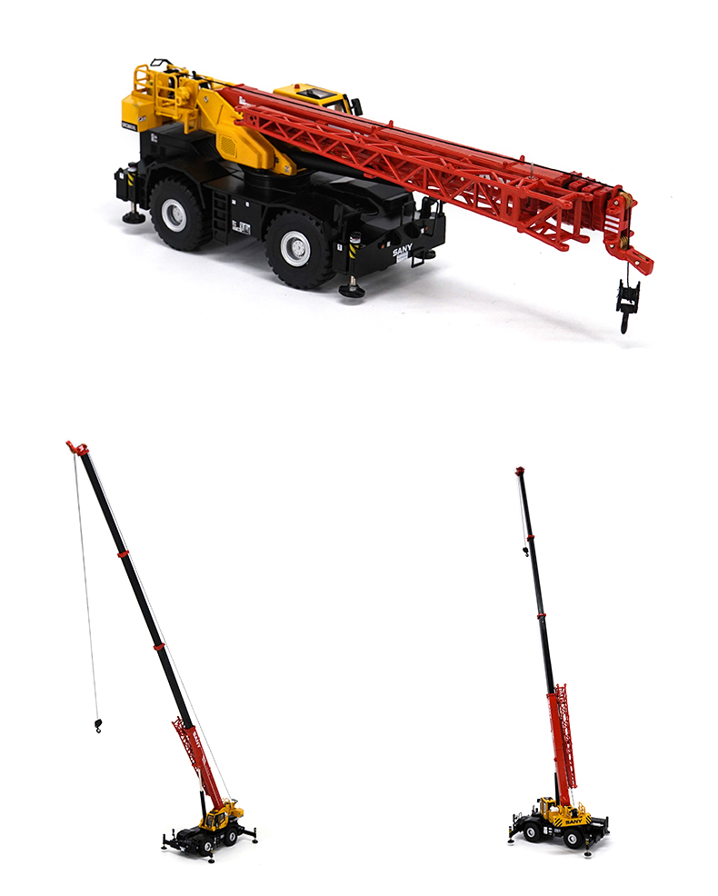 万代1:43sany三一重工src550 stc500 50 55吨越野起重机 吊车模型 src