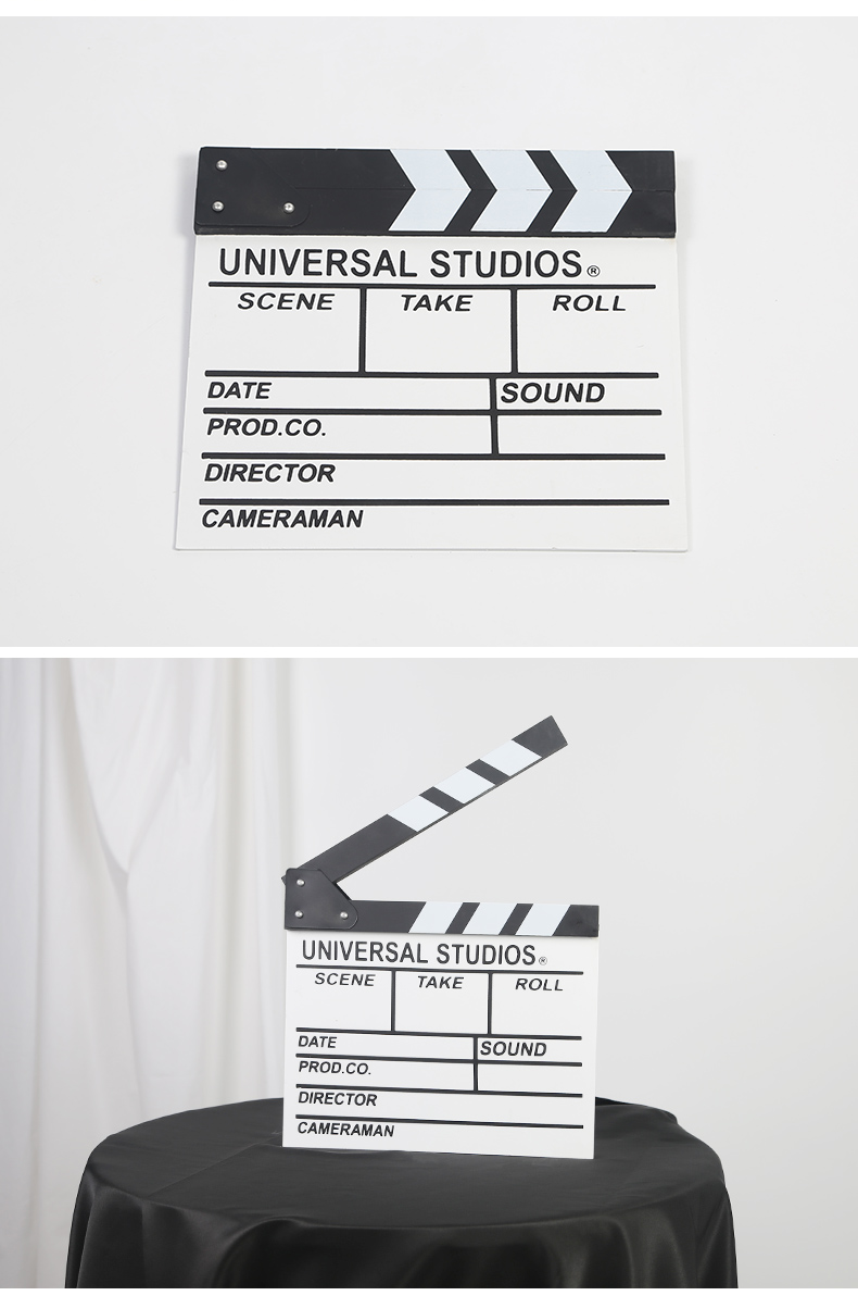 iolkio 业场记板装饰打卡板电影打板拍板导演打板神器剧组道具影楼