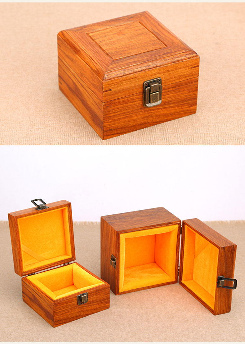 杞记红木正方形礼品盒实木紫砂壶茶壶收藏盒子首饰古玩手把件收纳锦盒