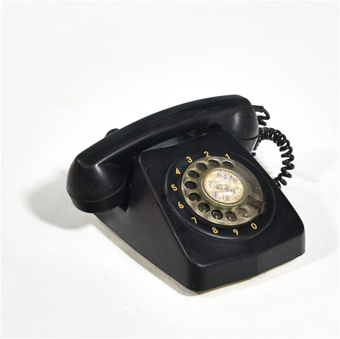 粤烔 老式转盘电话机80后复古装饰道具古董老物件摆件日式彩色怀旧