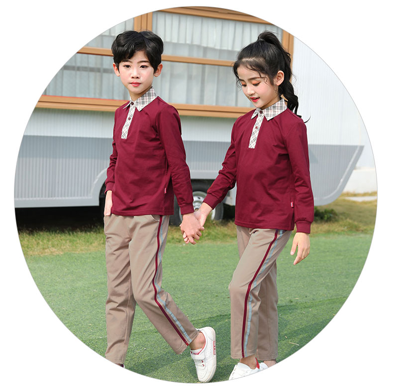 vhuisa 珠海市校服香洲区小学生纯棉春秋装套装男生女生长袖t恤长裤秋