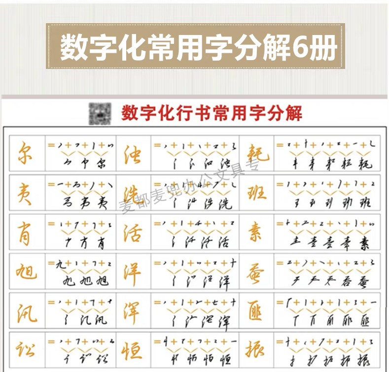数字化行书密码练字法硬笔行楷书练字神器张神农21天0基础速成经典