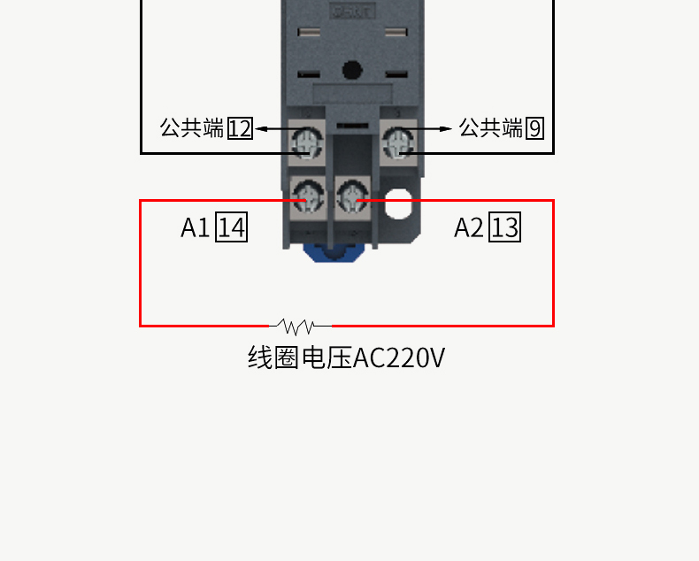 24v继电器底座详解图片