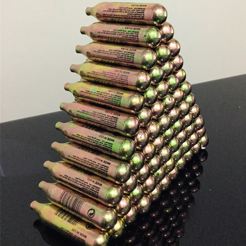 4盒12克二氧化碳小气瓶co2小钢瓶高压小气瓶无螺纹20只银色