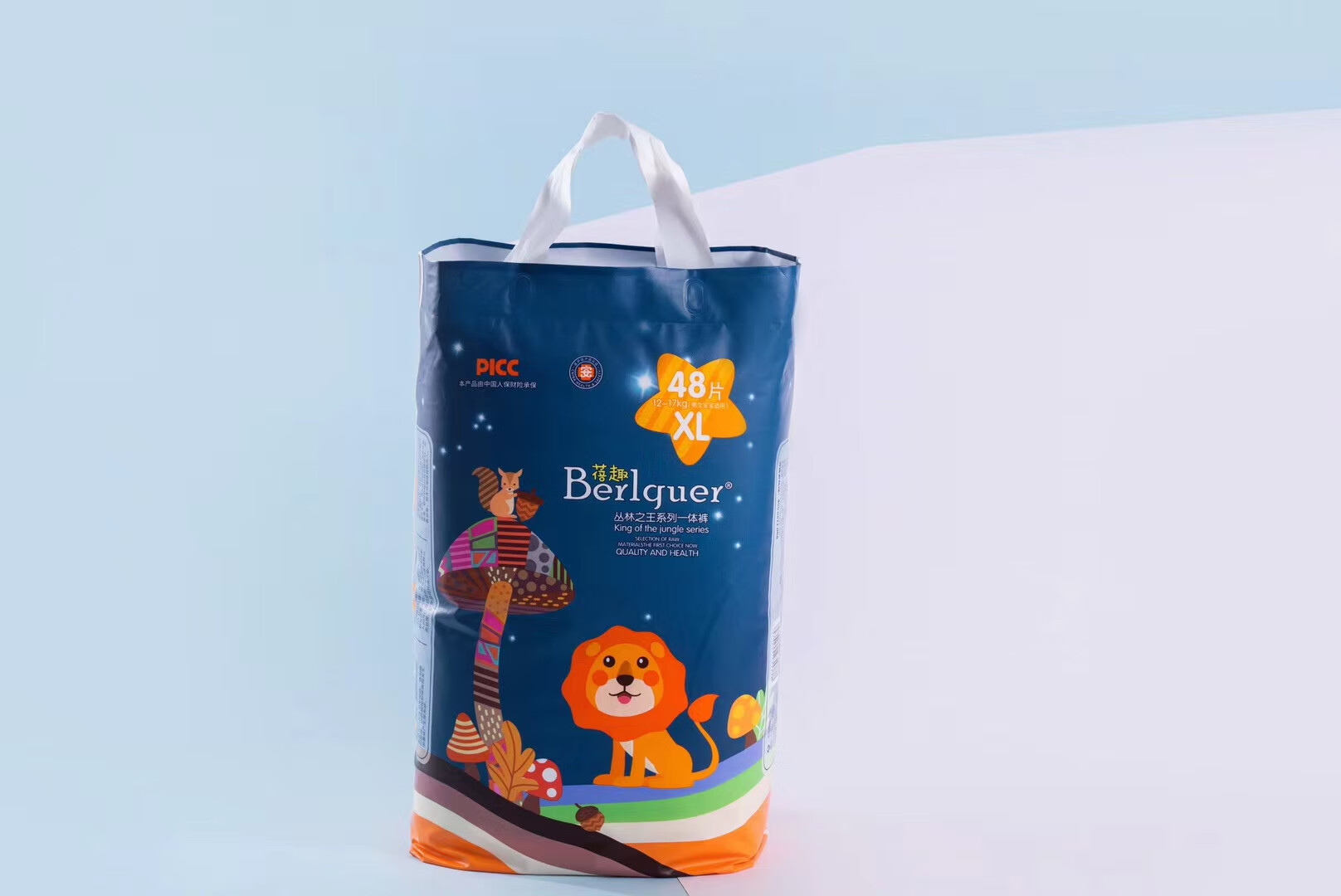 蓓趣尿不湿丛林系列新品拉拉裤一体裤婴儿男女宝宝通用纸尿裤超薄透气