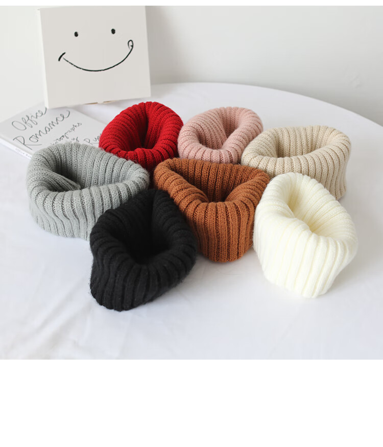 两用韩版脖颈套冬天保暖纯色脖套单圈针织围脖套头护颈学生女加厚