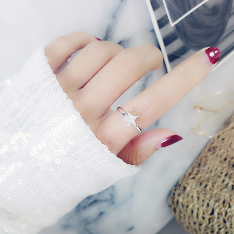 食指单身时尚 戒圈 迷你五角星戒指【图片 价格 品牌 报价】-京东